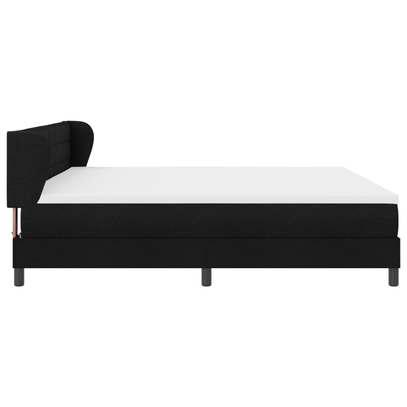 Boxspringbett mit Matratze Schwarz 200x200 cm Stoff