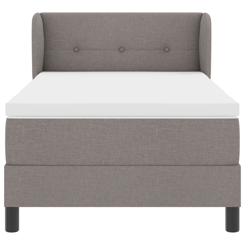 Boxspringbett mit Matratze Taupe 80x200 cm Stoff