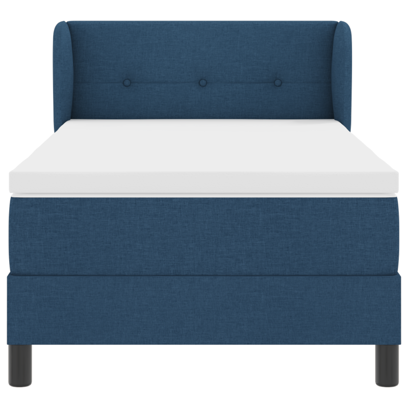 Boxspringbett mit Matratze Blau 80x200 cm Stoff
