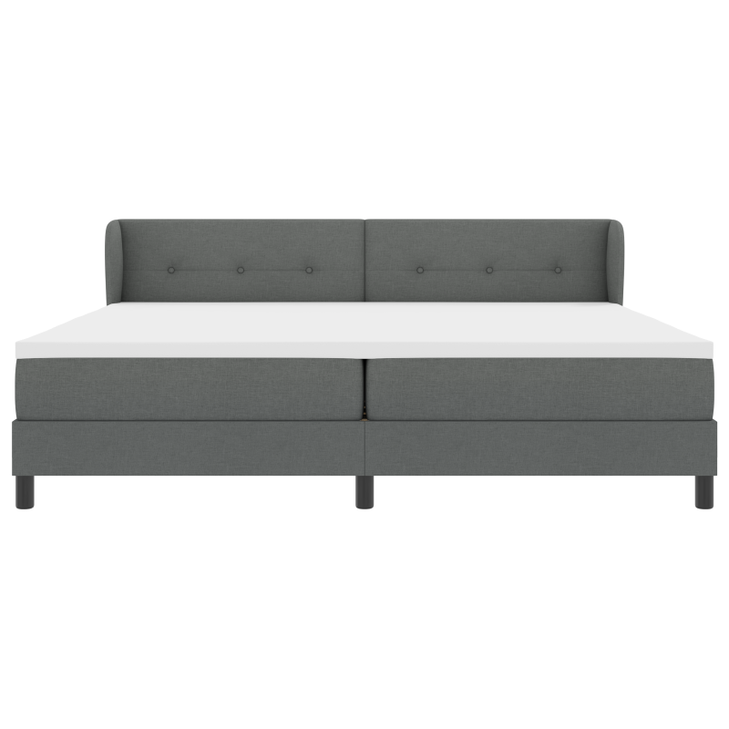 Boxspringbett mit Matratze Dunkelgrau 200x200 cm Stoff