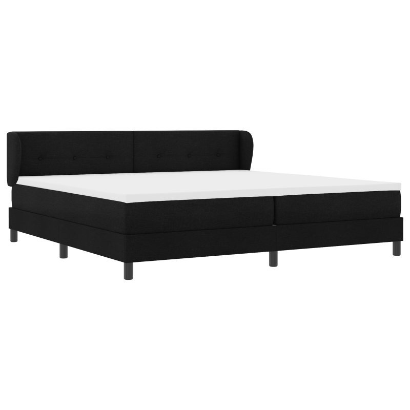 Boxspringbett mit Matratze Schwarz 200x200 cm Stoff