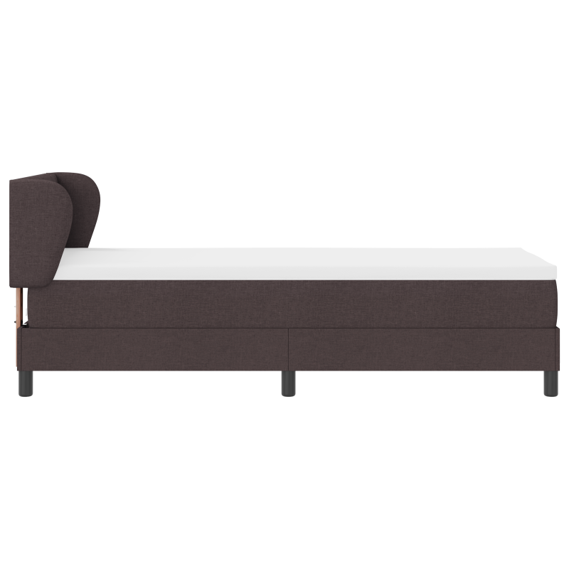 Boxspringbett mit Matratze Dunkelbraun 80x200 cm Stoff