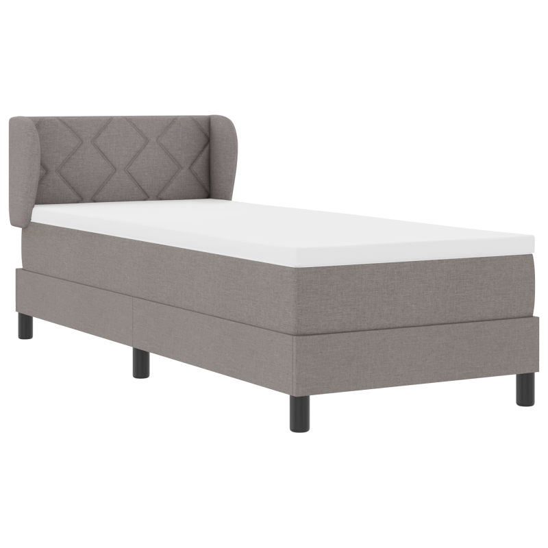 Boxspringbett mit Matratze Taupe 80x200 cm Stoff
