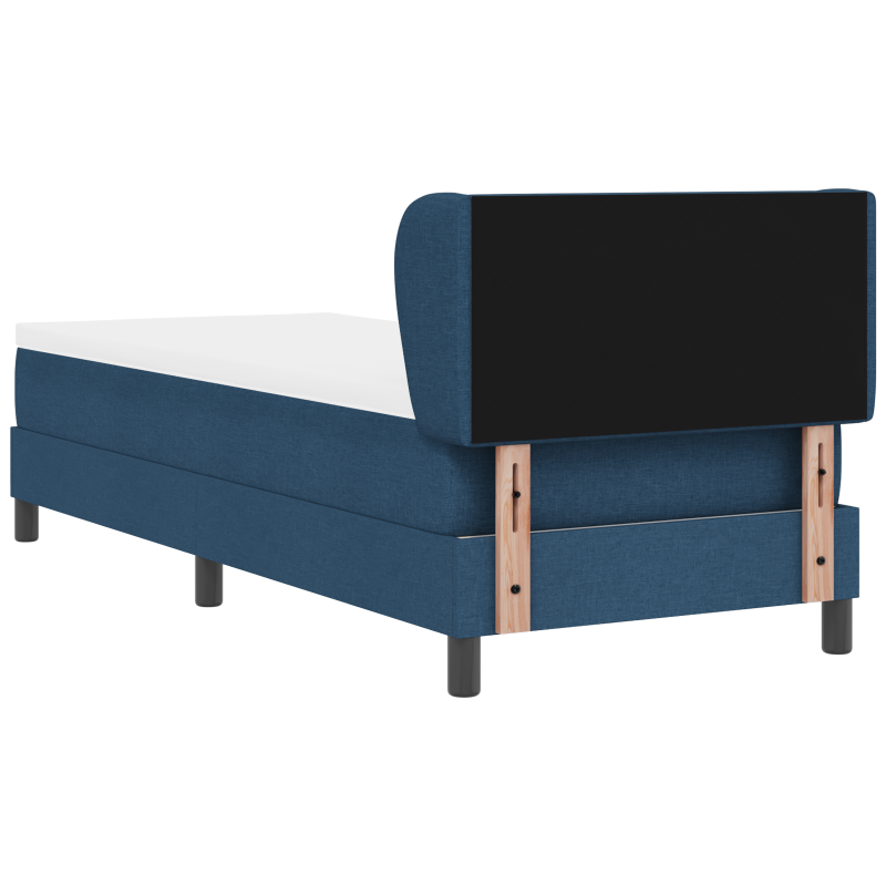 Boxspringbett mit Matratze Blau 80x200 cm Stoff