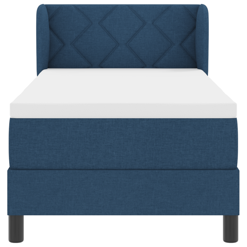 Boxspringbett mit Matratze Blau 80x200 cm Stoff