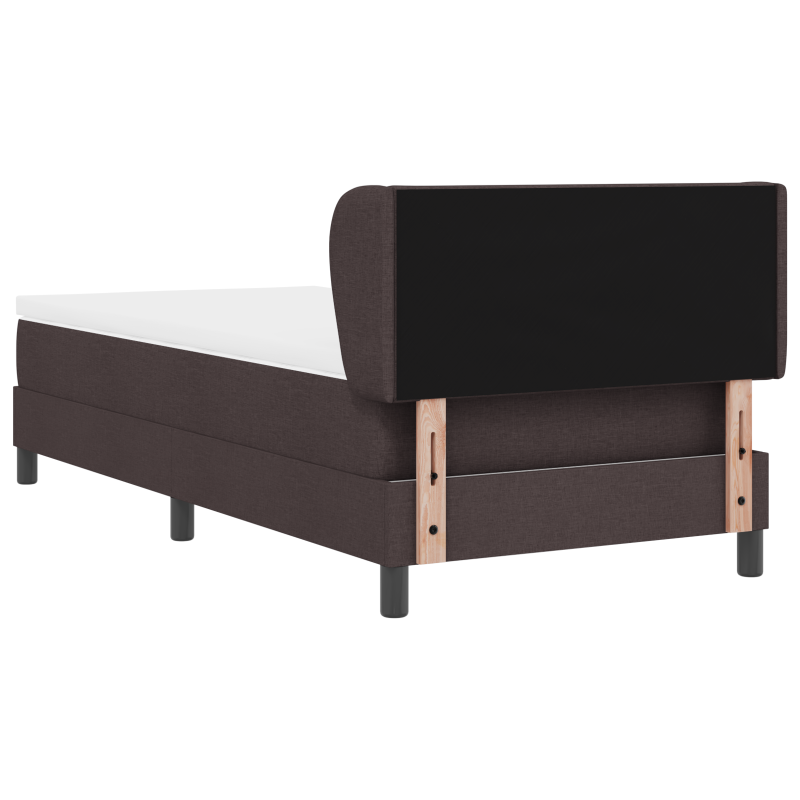 Boxspringbett mit Matratze Dunkelbraun 100x200 cm Stoff
