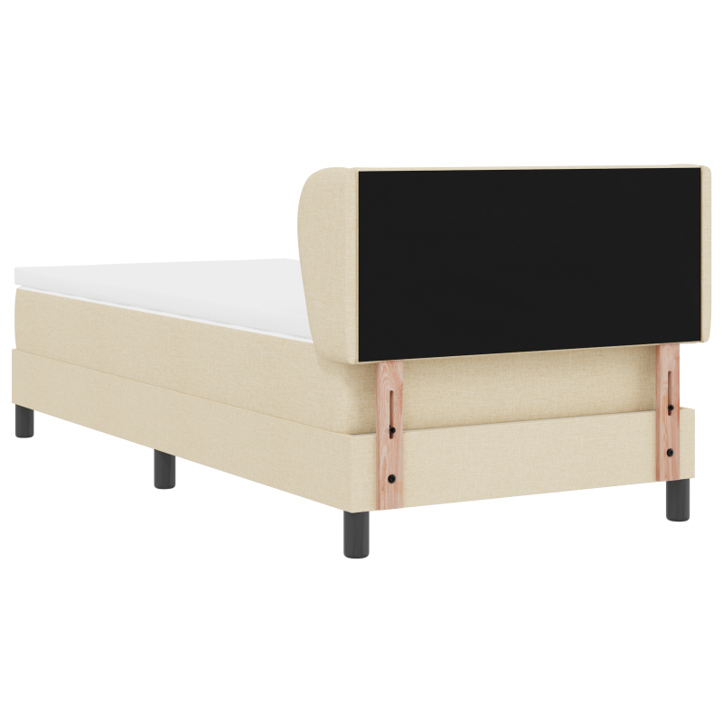 Boxspringbett mit Matratze Creme 100x200 cm Stoff