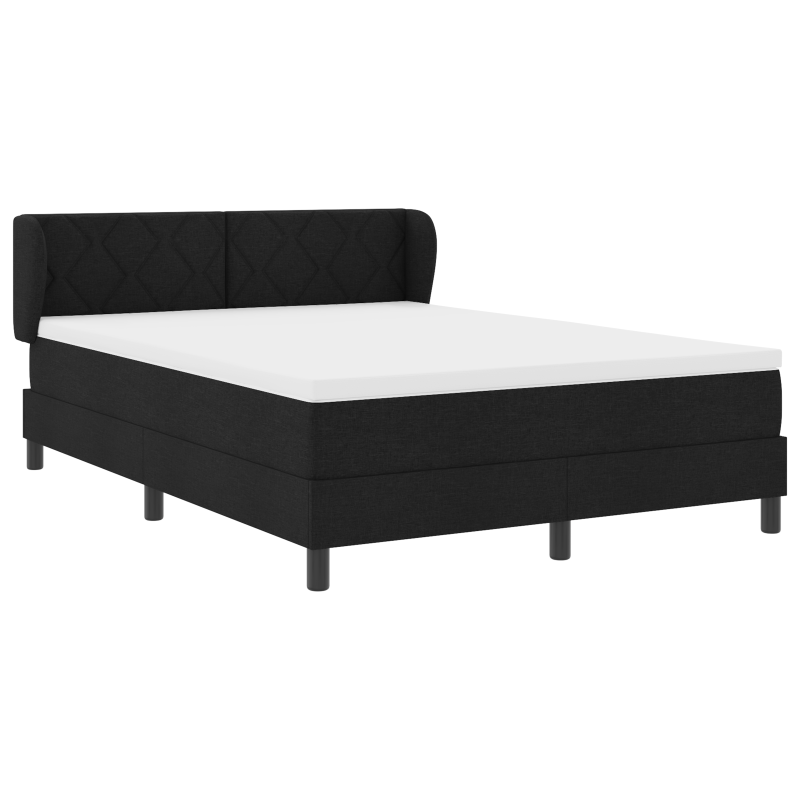 Boxspringbett mit Matratze Schwarz 140x190 cm Fabrik