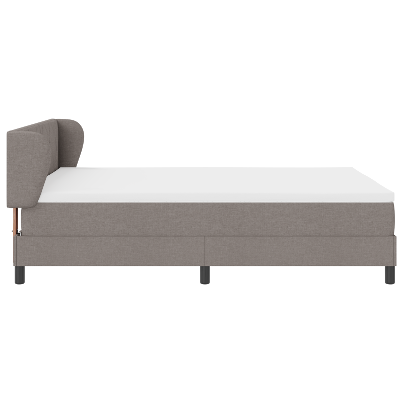 Boxspringbett mit Matratze Taupe 140x200 cm Stoff