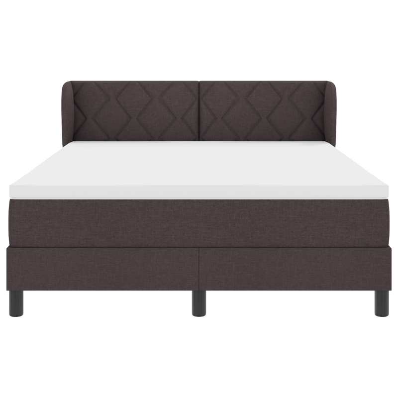 Boxspringbett mit Matratze Dunkelbraun 160x200 cm Stoff