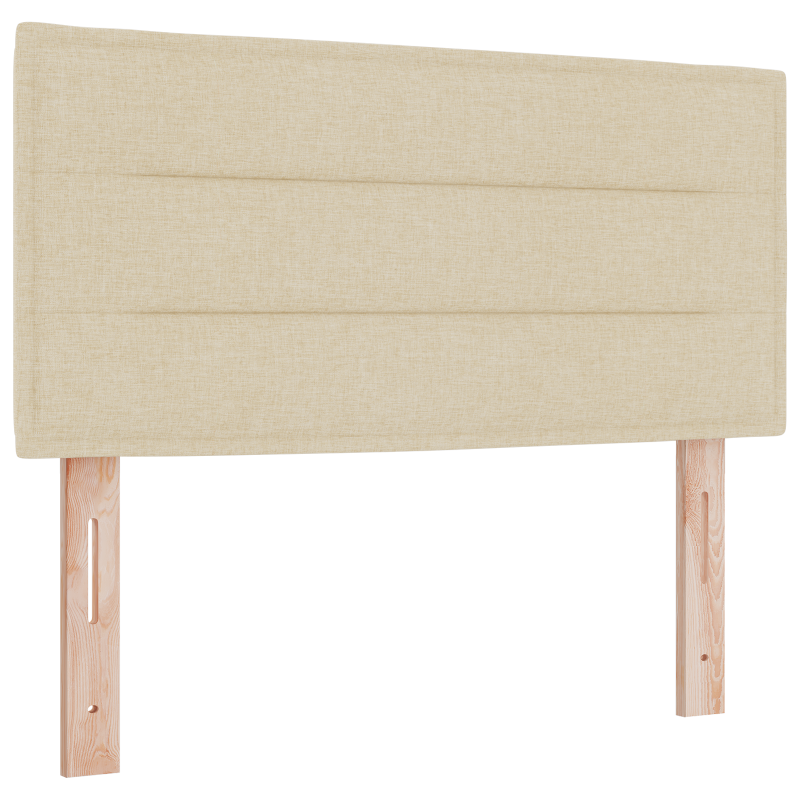Boxspringbett mit Matratze in Creme - 90x190 cm Stoff