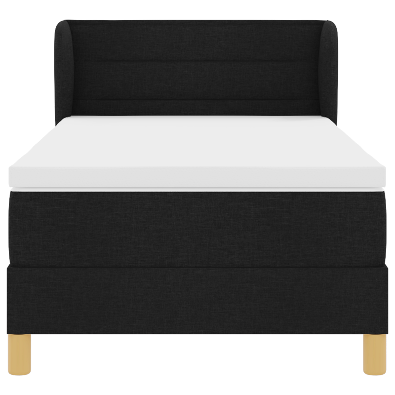 Boxspringbett mit Matratze Schwarz 90x200 cm Stoff