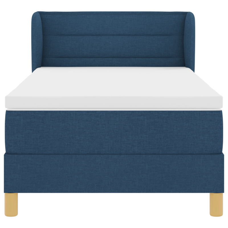 Boxspringbett mit Matratze Blau 90x200 cm Stoff