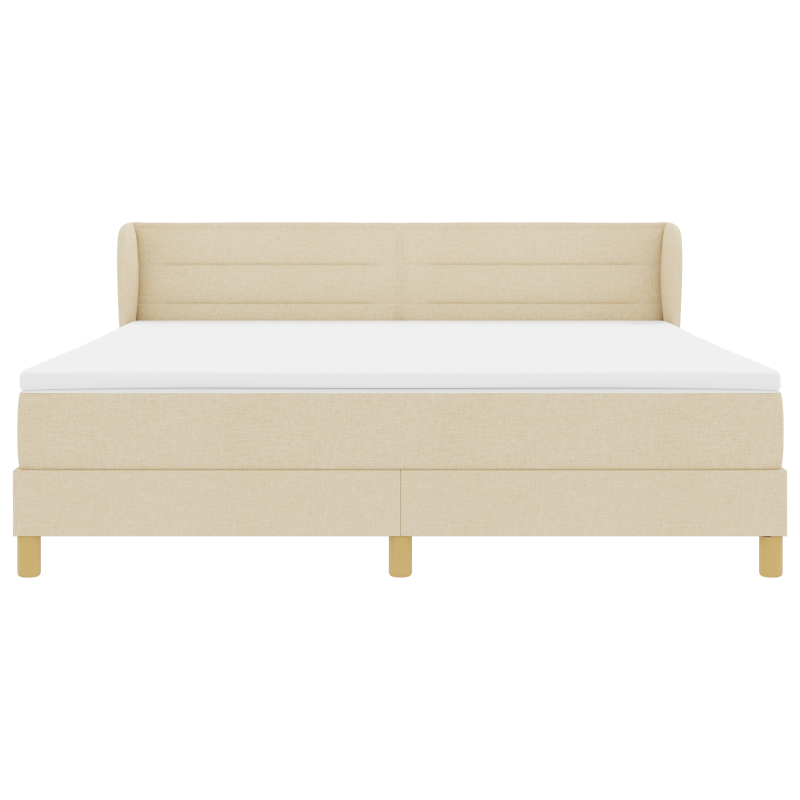 Boxspringbett mit Matratze in Creme - 180x200 cm Stoff