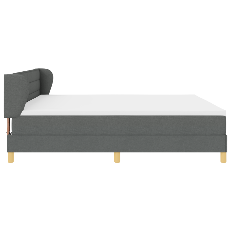 Boxspringbett mit Matratze Dunkelgrau 200x200 cm Stoff