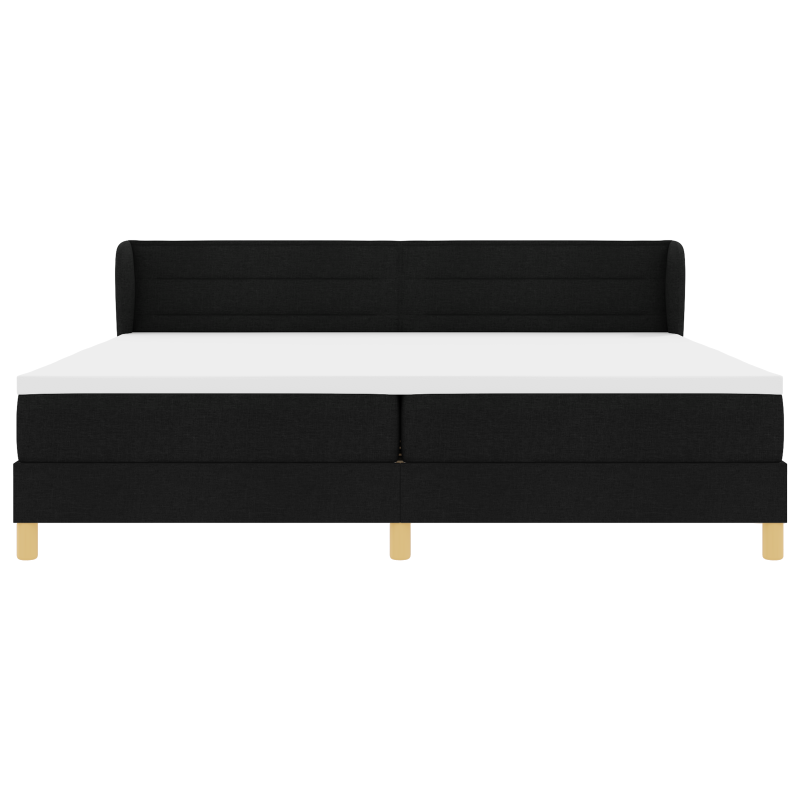Boxspringbett mit Matratze Schwarz 200x200 cm Stoff