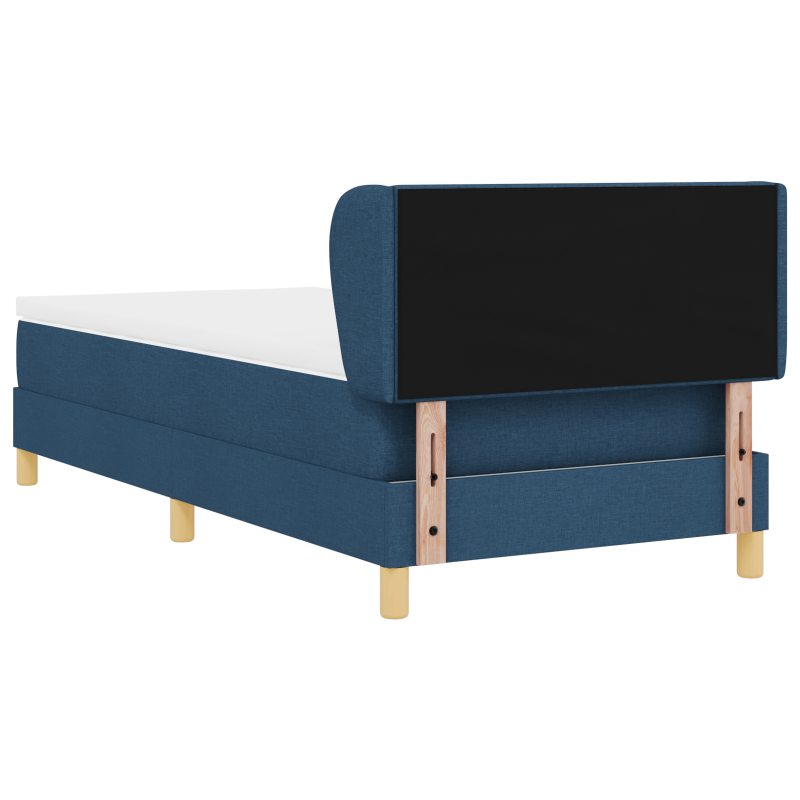 Boxspringbett mit Matratze Blau 80x200 cm Stoff