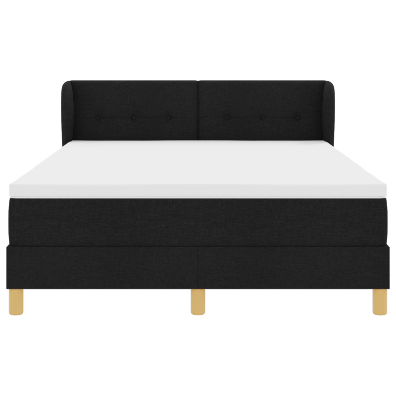 Boxspringbett mit Matratze Schwarz 160x200 cm Stoff