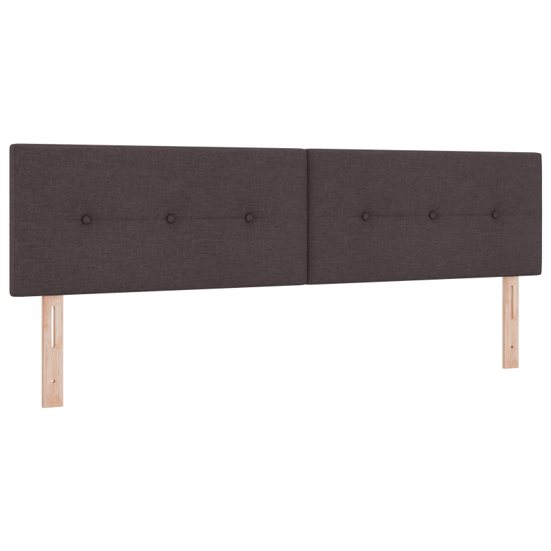 Boxspringbett mit Matratze in Dunkelbraun, 180x200 cm Stoff