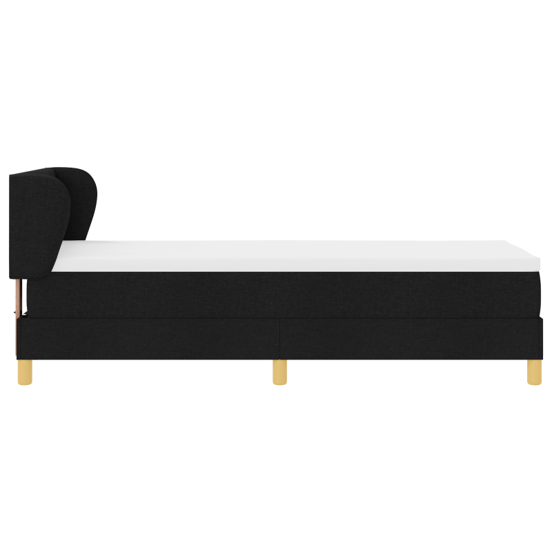 Boxspringbett mit Matratze Schwarz 80x200 cm Stoff