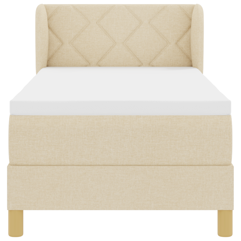 Boxspringbett mit Matratze in Creme - 80x200 cm