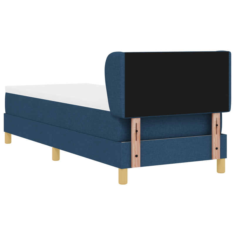 Boxspringbett mit Matratze - Blau - 80x200 cm - Stoff