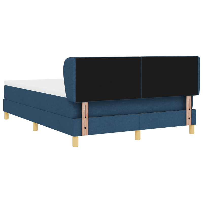 Boxspringbett mit Matratze - Blau, 140x190 cm, Stoff