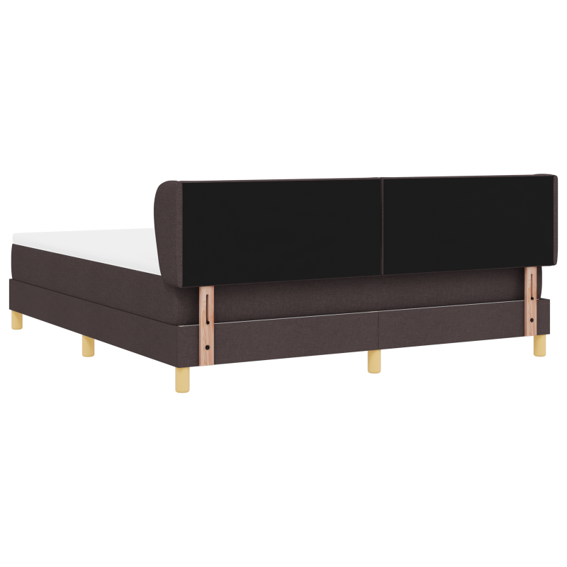 Boxspringbett mit Matratze - Dunkelbraun, 180x200 cm, Stoff