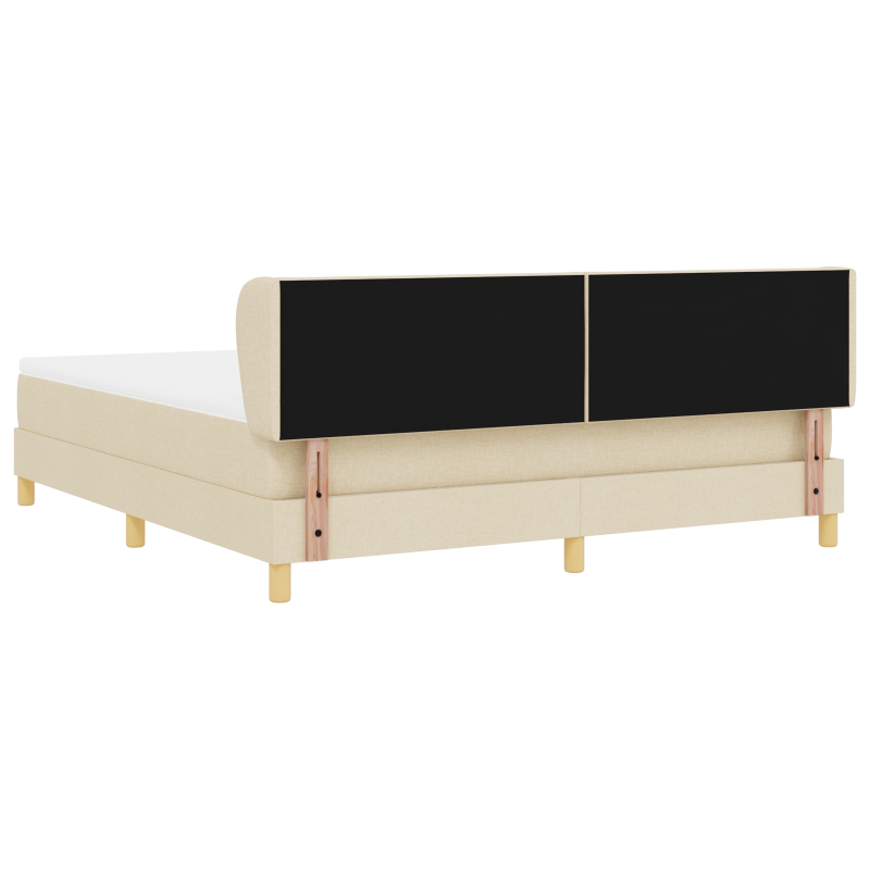 Boxspringbett mit Matratze - Creme - 180x200 cm - Stoff