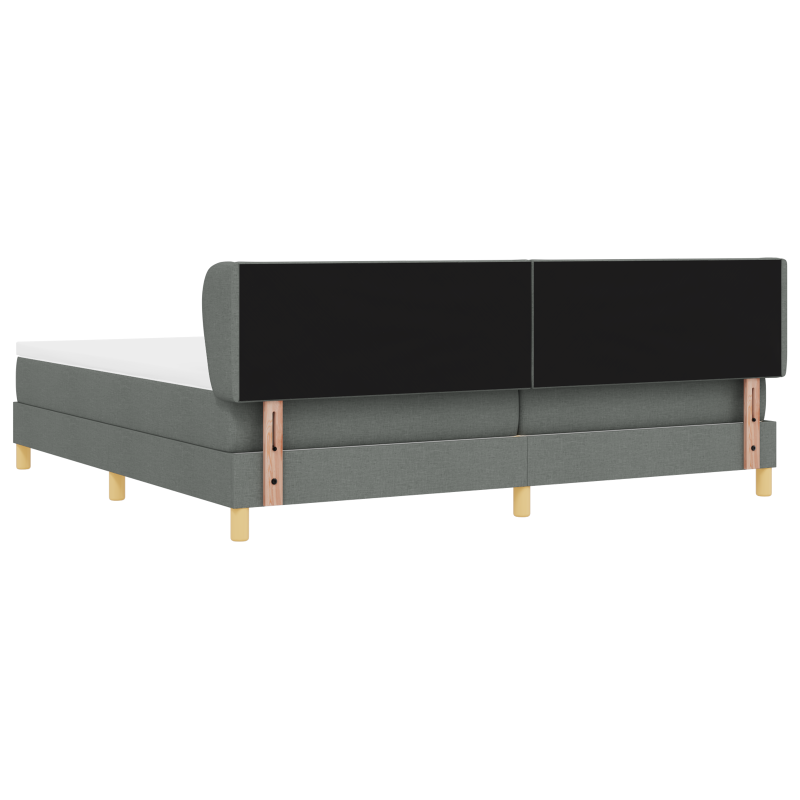 Boxspringbett mit Matratze Dunkelgrau 200x200 cm Stoff
