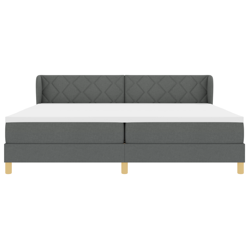Boxspringbett mit Matratze Dunkelgrau 200x200 cm Stoff
