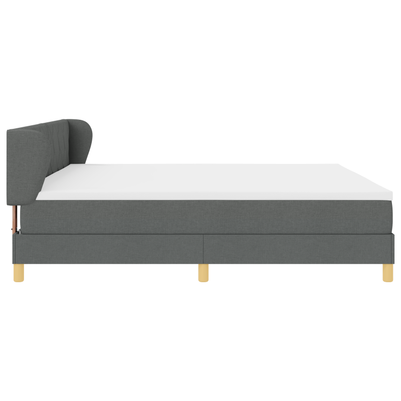 Boxspringbett mit Matratze Dunkelgrau 200x200 cm Stoff