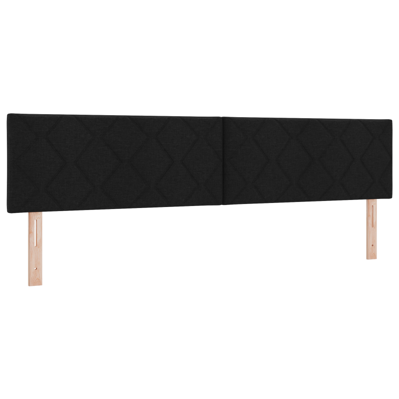 Boxspringbett mit Matratze - Schwarz, 200x200 cm, Stoff