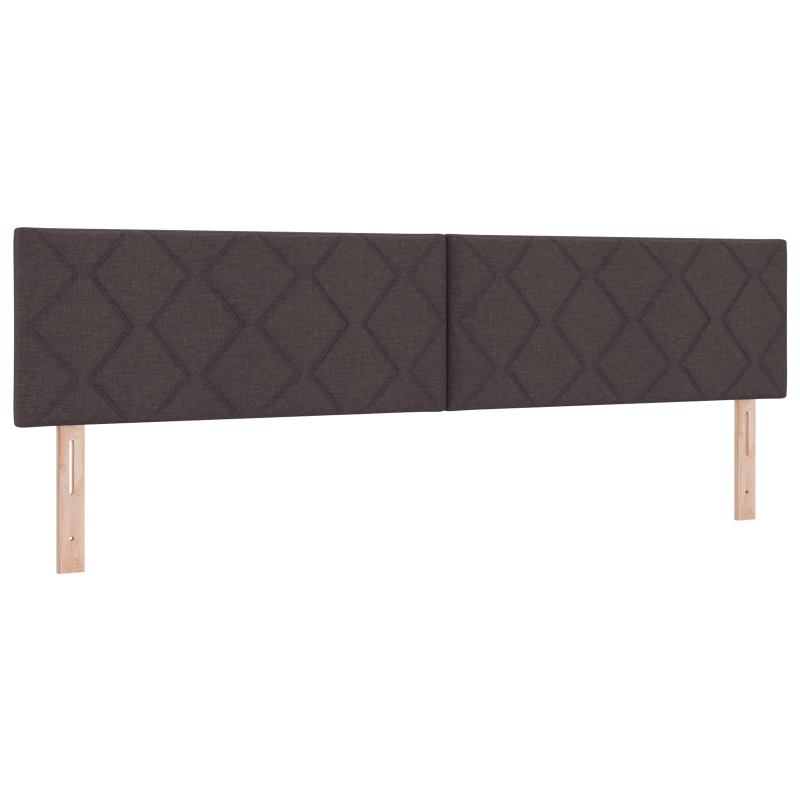 Boxspringbett mit Matratze in Dunkelbraun 200x200 cm aus Stoff