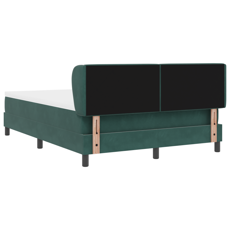 Boxspringbett mit Matratze Dunkelgrün 140x190 cm Samt