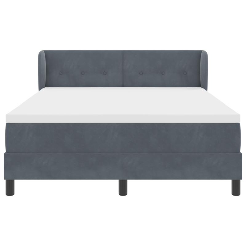 Boxspringbett mit Matratze Dunkelgrau 160x200 cm Velvet