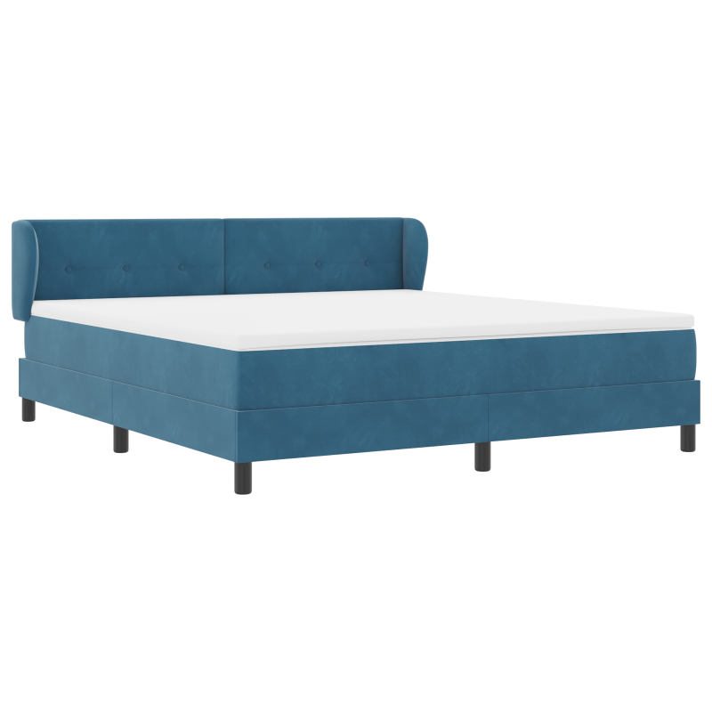 Boxspringbett mit Matratze Dunkelblau 180x200 cm Velvet