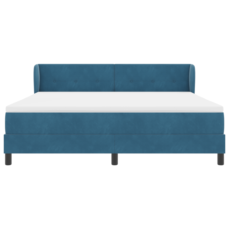 Boxspringbett mit Matratze Dunkelblau 180x200 cm Velvet