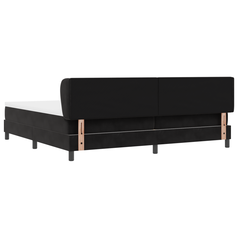 Boxspringbett mit Matratze Schwarz 200x200 cm Samt