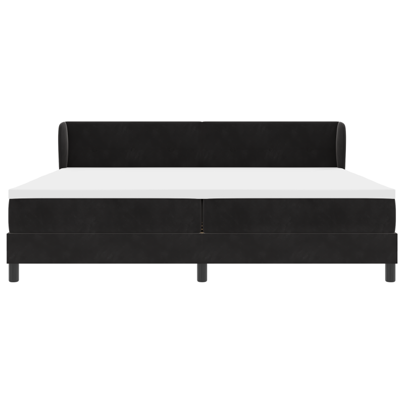 Boxspringbett mit Matratze Schwarz 200x200 cm Samt