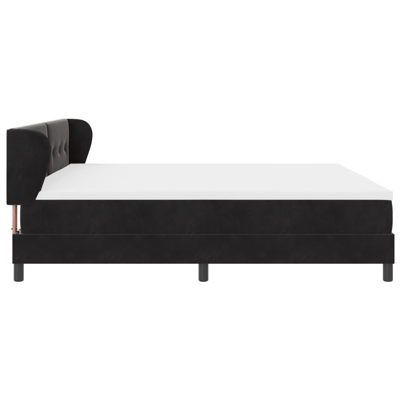 Boxspringbett mit Matratze Schwarz 200x200 cm Samt