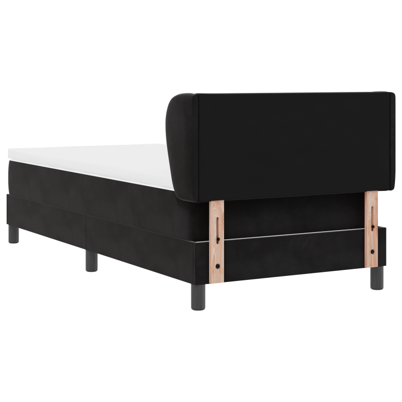 Boxspringbett mit Matratze Schwarz 100x200 cm Samt