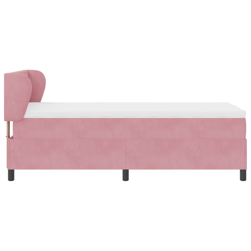 Boxspringbett mit Matratze Rosa 100x200 cm Samt