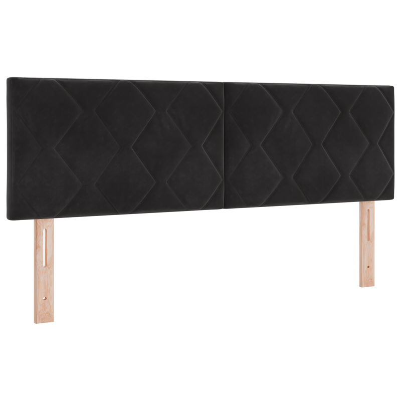 Boxspringbett mit Matratze Schwarz 140x200 cm Samt