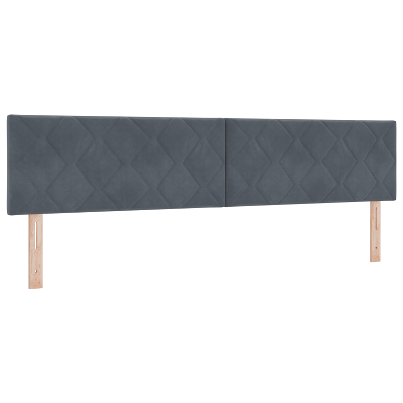 Boxspringbett mit Matratze Dunkelgrau 200x200 cm Velours