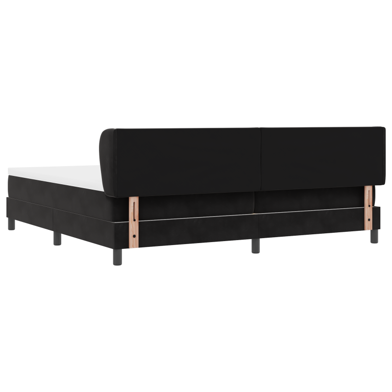 Boxspringbett mit Matratze Schwarz 200x200 cm Samt