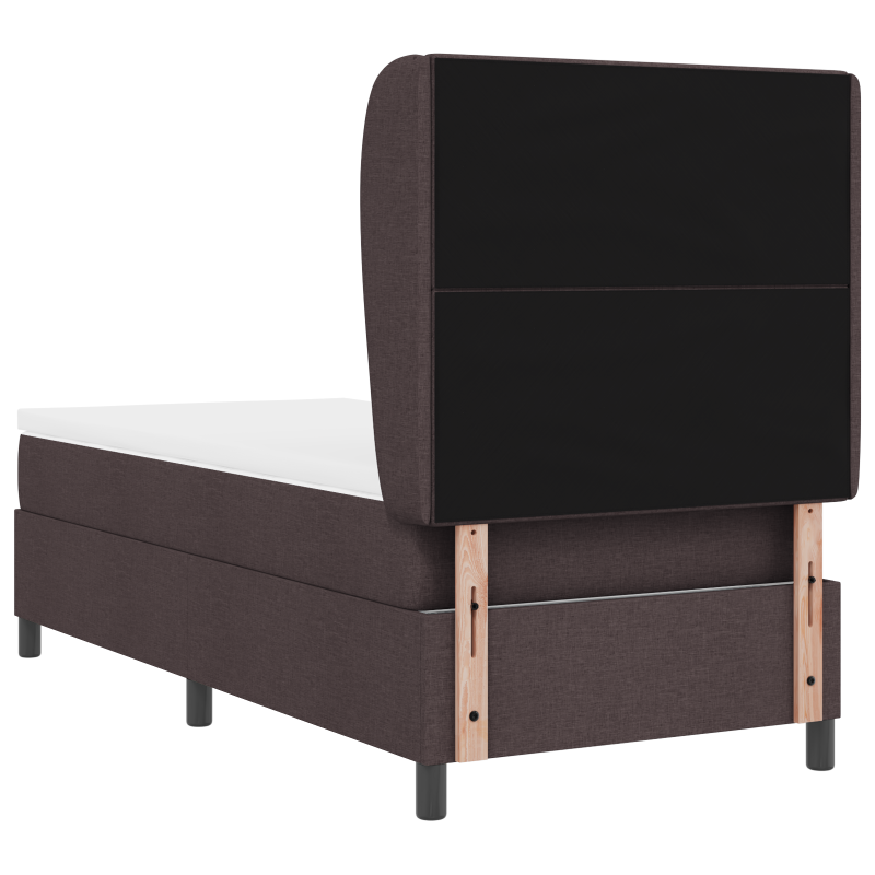 Boxspringbett mit Matratze Dunkelbraun 90x200 cm Stoff