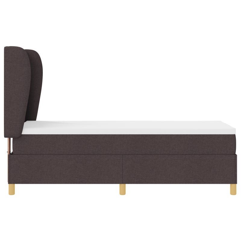 Boxspringbett mit Matratze Dunkelbraun 80x200 cm Stoff