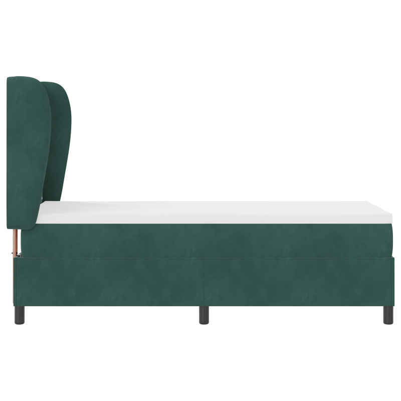Boxspringbett mit Matratze Dunkelgrün 80x200 cm Samt