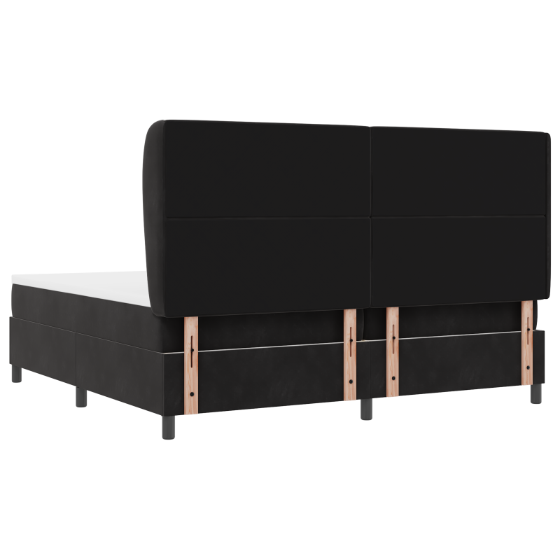 Boxspringbett mit Matratze Schwarz 200x200 cm Samt